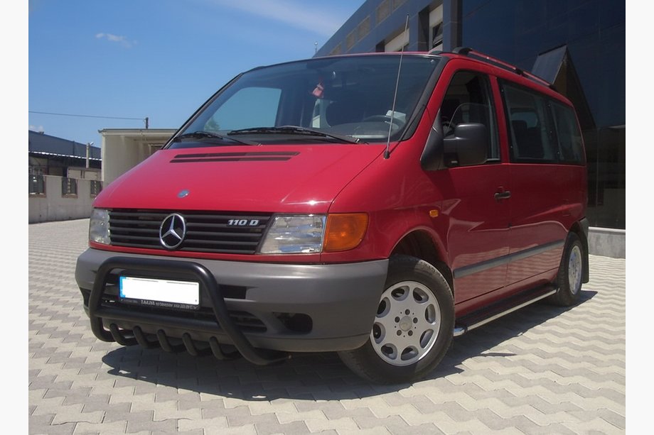 Mercedes Vito W638 1996-2003 Frontschutzbügel WT003 Schwarz (Edelstahl) Foto 3