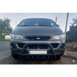 Frontbügel WT003 Schwarz Edelstahl Hyundai H200, H1, Starex 1998-2007 Foto 1