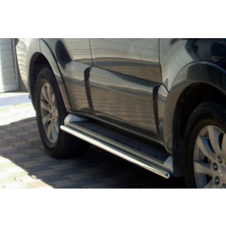 Seitliche Rohre (2 Stk., Edelstahl) Mitsubishi Pajero Wagon IV 2006-2021 Foto 1