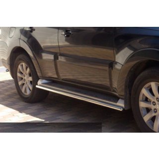 Seitliche Rohre (2 Stk., Edelstahl) Mitsubishi Pajero Wagon IV 2006-2021 Foto 2