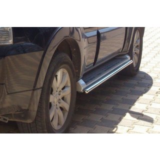 Seitliche Rohre (2 Stk., Edelstahl) Mitsubishi Pajero Wagon IV 2006-2021 Foto 3