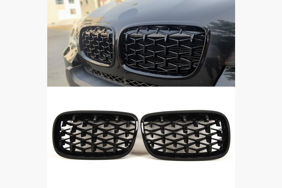 BMW X6 E71 2008–2014 Nieren Diamond Black (Schwarz Glanz) Image