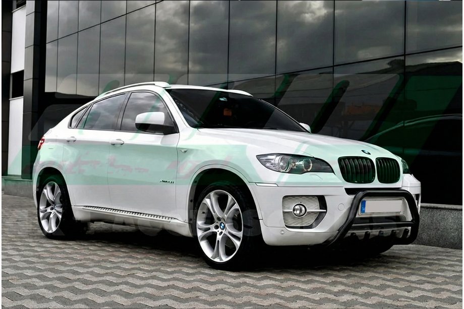 BMW X6 E71 2008–2014 Frontbügel WT003 Schwarz Edelstahl Foto 3