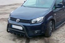Volkswagen Caddy 2015-2020 Frontbügel WT003 Schwarz Edelstahl Foto 2