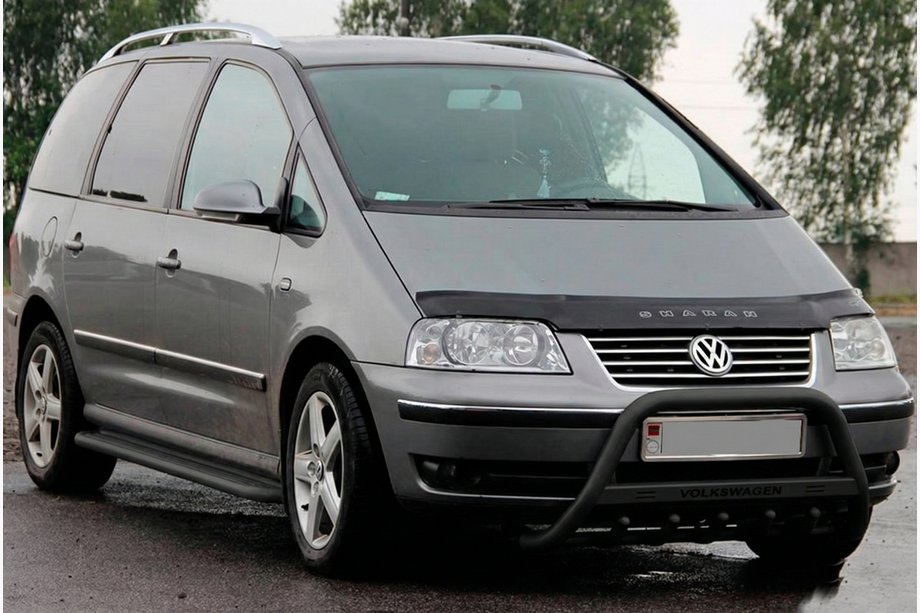Volkswagen Sharan 1995-2010 Frontbügel WT004 Schwarz (Edelstahl) Image