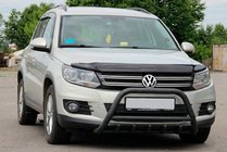 Volkswagen Tiguan 2007-2016 Frontbügel WT003 Schwarz Edelstahl Foto 1