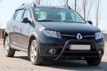 Dacia Sandero 2013-2020 Frontbügel WT003 Schwarz Edelstahl Foto 3