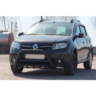 Frontbügel WT003 Schwarz Edelstahl Dacia Sandero 2013-2020 Foto 1
