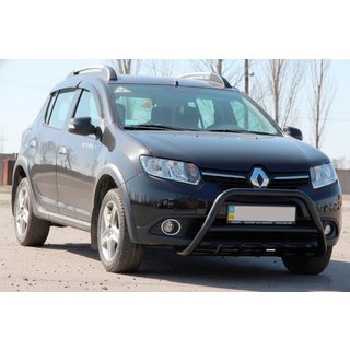 Frontbügel WT003 Schwarz Edelstahl Dacia Sandero 2013-2020 Foto 3