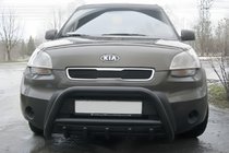 Kia Soul I 2008-2013 Frontbügel WT003 Schwarz Edelstahl Foto 1