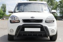 Kia Soul I 2008-2013 Frontbügel WT004 Schwarz (Edelstahl) Foto 1