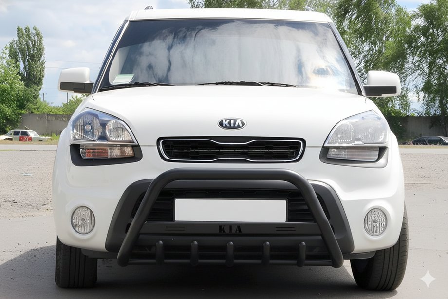 Kia Soul I 2008-2013 Frontbügel WT004 Schwarz (Edelstahl) Image