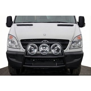 Hoher Frontbügel WT018 Schwarz (Edelstahl) Mercedes Sprinter W906 2006–2018 Foto 1