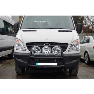 Hoher Frontbügel WT018 Schwarz (Edelstahl) Mercedes Sprinter W906 2006–2018 Foto 2