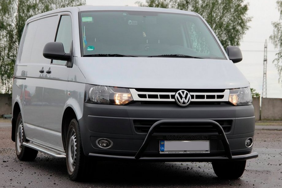 Volkswagen T5 2010-2015 Frontbügel WT007ST Schwarz (Edelstahl) Image