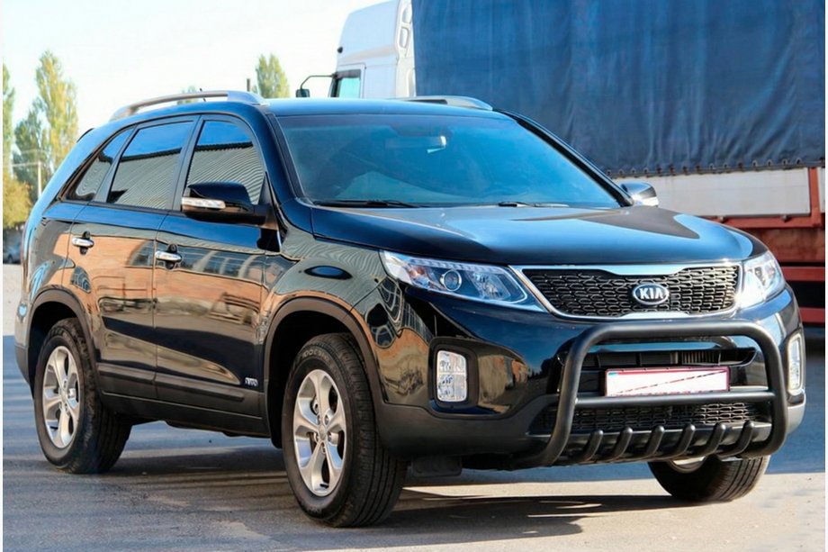 Kia Sorento II XM 2009-2014 Frontbügel WT021 Schwarz (Edelstahl) Foto 3