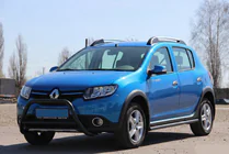 Dacia Sandero 2013-2020 Frontbügel WT006 Schwarz (Edelstahl) Foto 5