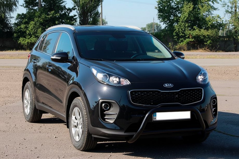 Kia Sportage 2015-2021 Frontbügel WT006 Schwarz (Edelstahl) Foto 2