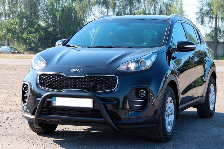 Kia Sportage 2015-2021 Frontbügel WT006 Schwarz (Edelstahl) Foto 3