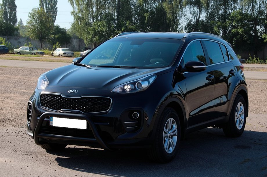 Kia Sportage 2015-2021 Frontbügel WT006 Schwarz (Edelstahl) Foto 5