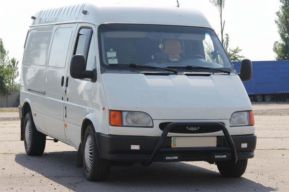 Ford Transit 1991-2000 Frontbügel WT006 Schwarz (Edelstahl) Image