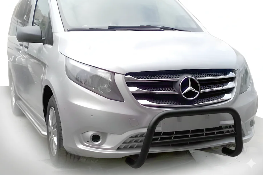 Mercedes Vito/V-class W447 2014- Frontbügel WT005 Schwarz (Edelstahl) Image