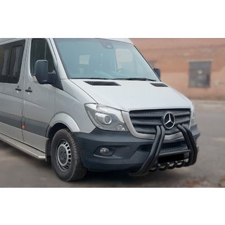 Frontbügel F1-01 Schwarz (2013-2018, Edelstahl) Mercedes Sprinter W906 2006–2018 Foto 1