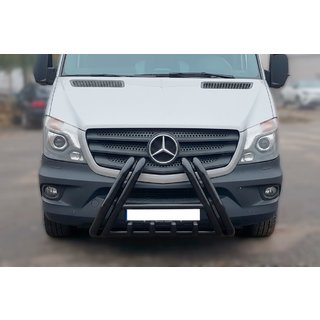 Frontbügel F1-01 Schwarz (2013-2018, Edelstahl) Mercedes Sprinter W906 2006–2018 Foto 2