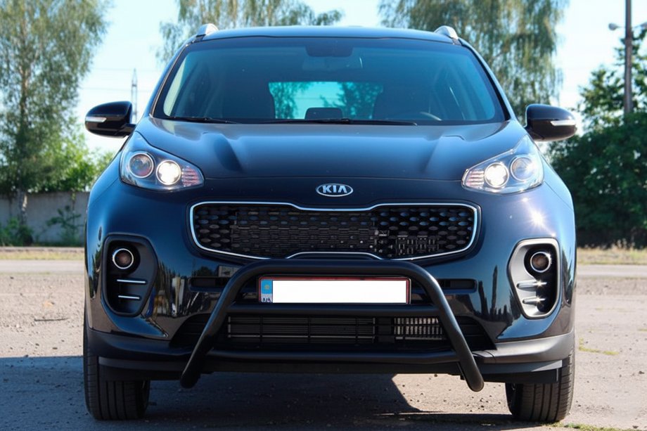 Kia Sportage 2015-2021 Frontbügel WT023 Schwarz (Edelstahl) Foto 1