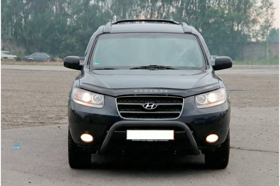 Hyundai Santa Fe 2 2006-2012 Frontbügel WT007 Schwarz (Edelstahl) Image