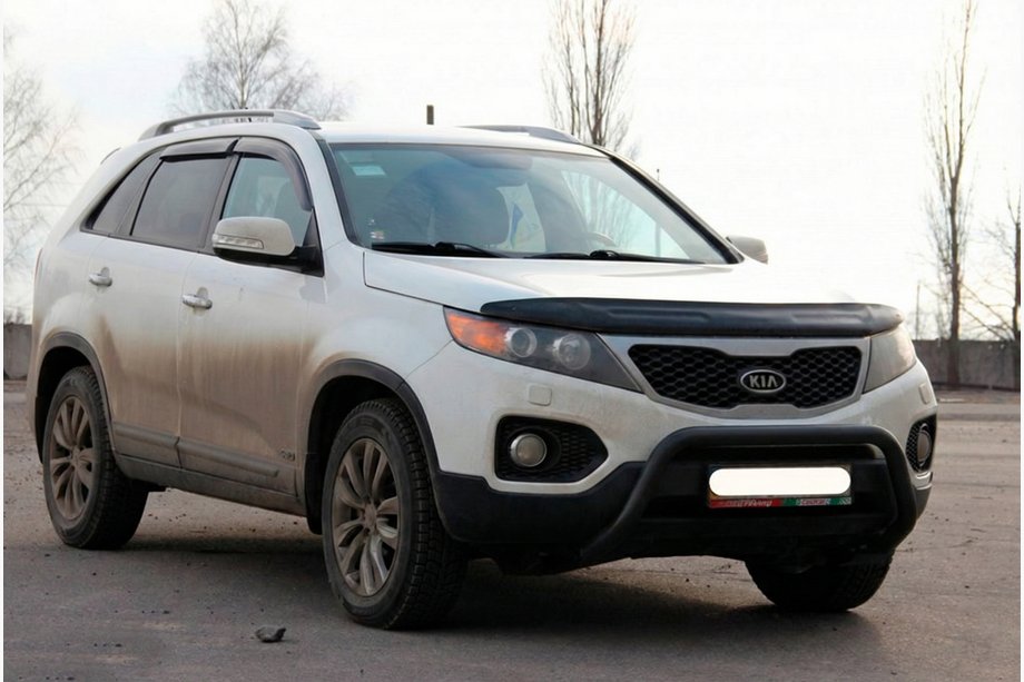Kia Sorento II XM 2009-2014 Frontbügel WT007 Schwarz (Edelstahl) Foto 3
