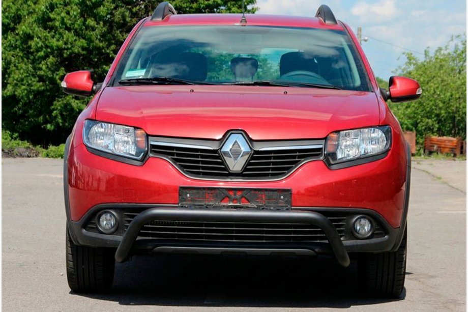 Dacia Sandero 2013-2020 Frontbügel WT007 Schwarz (Edelstahl) Image