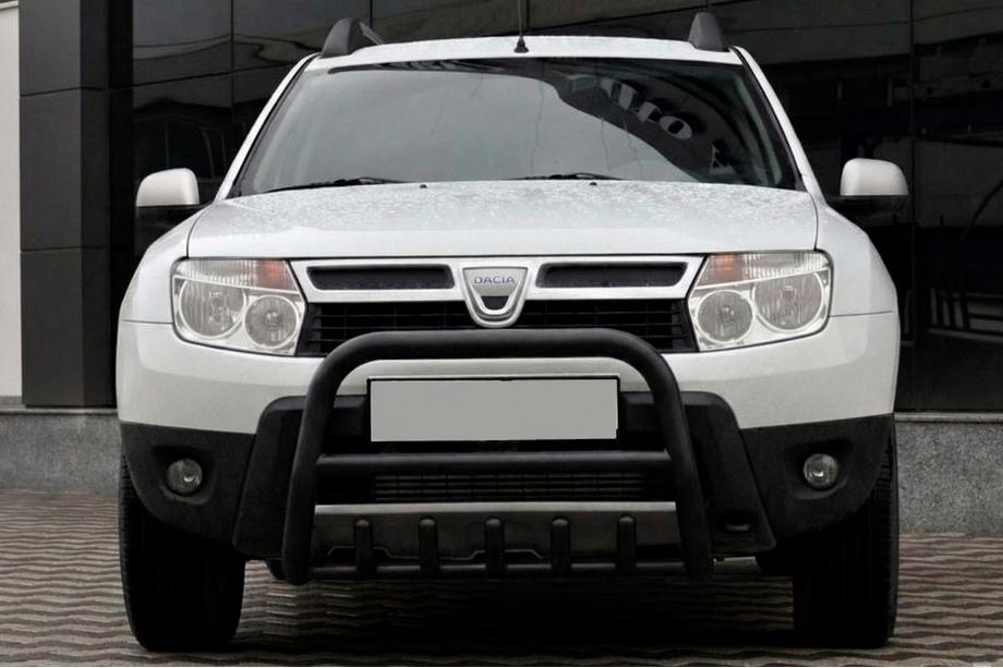 Dacia Duster 2008-2018 Frontbügel ohne Schriftzug QT006 Schwarz (Edelstahl) Image