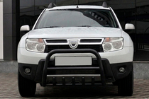 Renault Duster 2008–2017 Frontbügel ohne Schriftzug QT006 Schwarz (Edelstahl) Foto 1