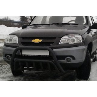 Frontbügel WT002 Schwarz (Edelstahl) Chevrolet Niva 1998-2020