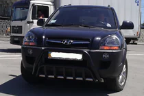 Hyundai Tucson JM 2004- Frontbügel WT002 Schwarz (Edelstahl) Foto 3