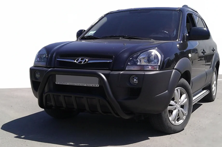 Hyundai Tucson JM 2004- Frontbügel WT002 Schwarz (Edelstahl) Image
