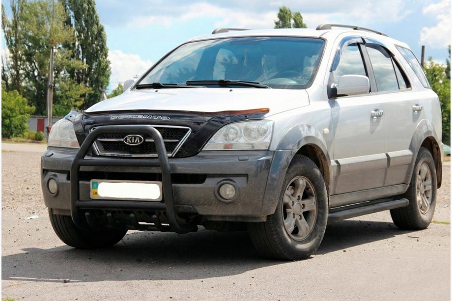 Kia Sorento I BL 2002-2009 Frontbügel QT007 Schwarz (Edelstahl) Image