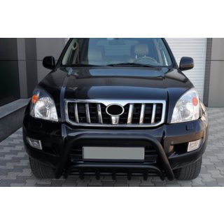 Niedriger Frontbügel WT002 Schwarz (Edelstahl) Toyota Land Cruiser Prado 120 2002-2009 Foto 1