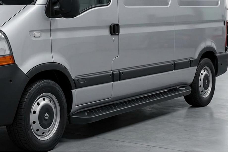Opel Movano 2004-2010 Trittbretter Allmond Black (2 Stk., Aluminium) Image