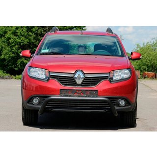 Frontbügel WT007 Schwarz (Edelstahl) Renault Sandero 2013-2022 Foto 1