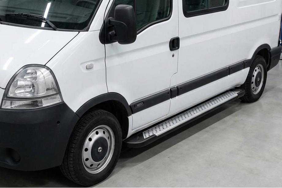 Opel Movano 2004-2010 Trittbretter Allmond Grey (2 Stk., Aluminium) Image