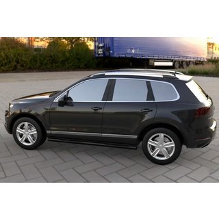 Seitenschutzrohre Black (2 Stk, Edelstahl) Volkswagen Touareg 2010-2018 Foto 1