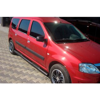 Seitenschutzrohre Black (2 Stk., Edelstahl) Renault Logan MCV 2005-2013 Foto 1