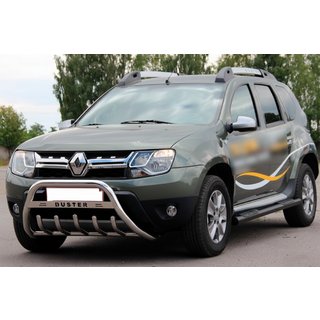 Seitliche Trittrohre mit Einsätzen Black (2 Stk., Edelstahl) Dacia Duster 2008-2018 Foto 4