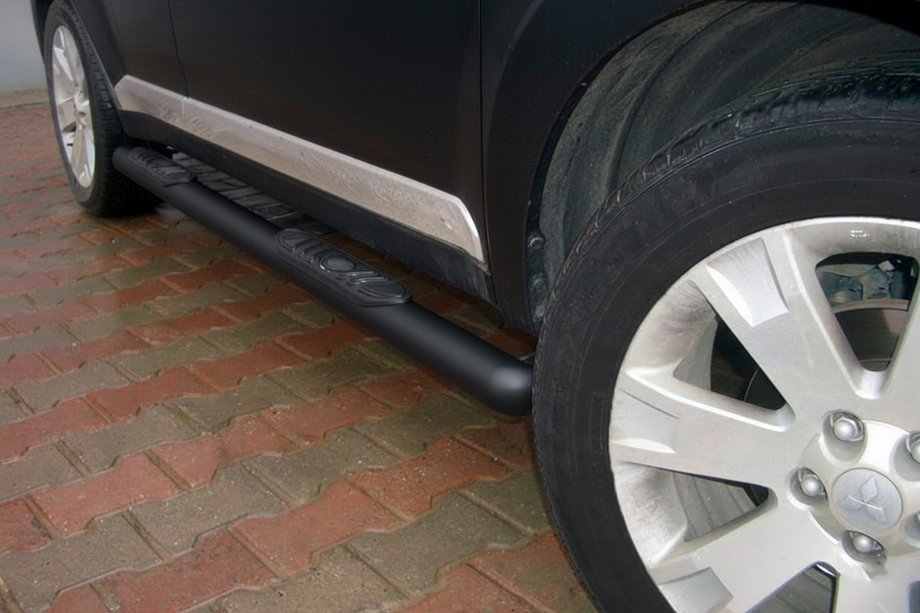 Mitsubishi Outlander 2012-2021 Seitenschutzrohre Black (2 Stk., Edelstahl) Image