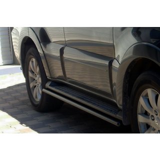 Seitenschutzrohre Black (2 Stk., Edelstahl) Mitsubishi Pajero Wagon IV 2006-2021 Foto 2