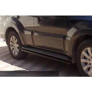 Seitenschutzrohre Black (2 Stk., Edelstahl) Mitsubishi Pajero Wagon IV 2006-2021 Foto 3