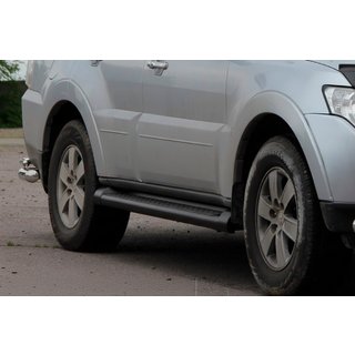 Seitenschutzrohre Black (2 Stk., Edelstahl) Mitsubishi Pajero Wagon IV 2006-2021 Foto 4