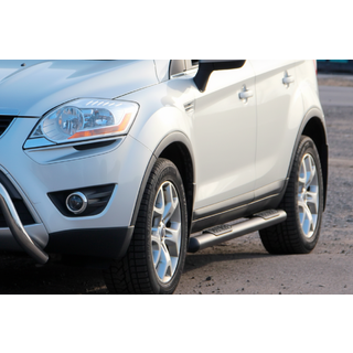 Seitliche Trittrohre gerade Black (2 Stk., Edelstahl) Ford Kuga 2008-2013 Foto 1